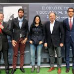 De izqda. a dcha., Luis Miguel Encabo, Serafín Marín, Patricia Navarro, Antonio Bañuelos y Leandro
