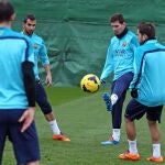 Imagen del entrenamiento del Barcelona de esta mañana