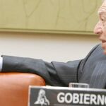 El ministro de Asuntos Exteriores, José Manuel García-Margallo, ayer, en el Congreso de los Diputados