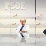 Rubalcaba, durante la entrevista
