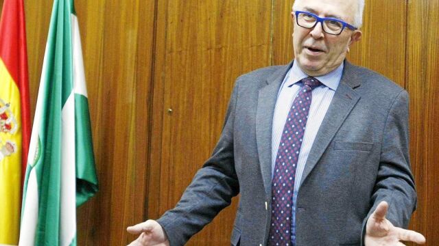 El consejero de Economía, José Sánchez Maldonado en el Parlamento