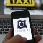 Aplicación de Uber en un smartphone