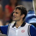 Tommy Robredo celebra su victoria ante el francés Richard Gasquet