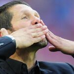 Simeone celebra el triunfo de su equipo