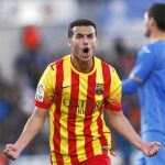 Pedro celebra con rabia uno de los tantos con los que destrozó al Getafe