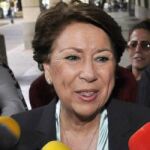 Magdalena Álvarez, a su llegada a los Juzgados de Sevilla