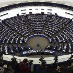 Vista general de una sesión plenaria en hemiciclo del Parlamento Europeo (PE), en Estrasburgo (Francia).