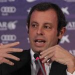 El presidente del F.C.Barcelona, Sandro Rosell