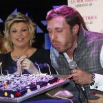 El cantante Juan Peña, Ana Obregón y Terelu, durante el cumpleaños del cantante.