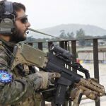 Un soldado español hace guardia en Bangui, en una imagen de archivo