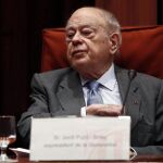 El expresidente de la Generalitat Jordi Pujol a su llegada a la sesión de la comisión de investigación del Parlament