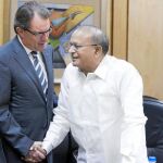 Mas, ayer, junto al ministro indio de Ciencia y Tecnología, Shri Sudini Jaipal Reddy