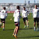 Imagen del entrenamiento madridista de esta mañana