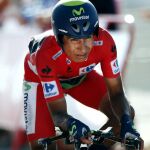 Quintana se cayó al comienzo del descenso del alto del Moncayo al tomar una curva a derechas
