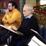 Josep Carreras, durante los ensayos para la ópera "El Juez"