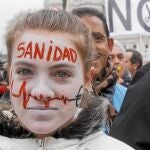 Imagen de la última protesta de los sanitarios madrileños