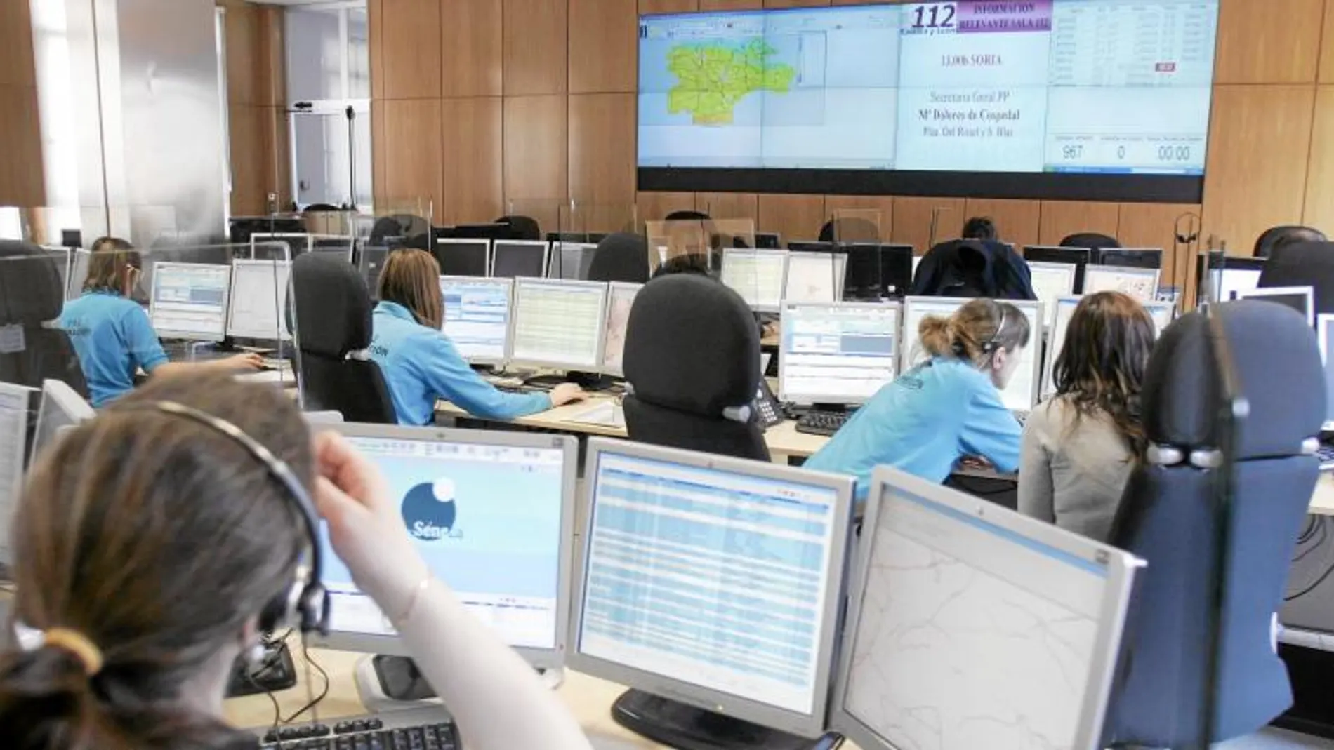 El Centro de operaciones del Servicio de Emergencias 112 en Castilla y León