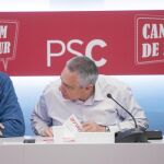 Pere Navarro, ayer, durante la Ejecutiva del partido