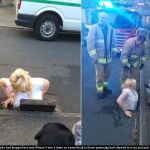 Una adolescente queda atrapada en una alcantarilla al intentar recuperar su teléfono