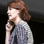 La presidenta de Navarra, ayer en Pamplona