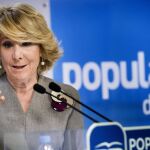 La presidenta del PP de Madrid, Esperanza Aguirre