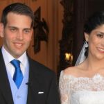 Verónica Valencia y Manuel del Pino, a su salida de la iglesia.