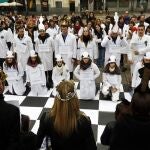 Médicos madrileños durante una de las huelgas