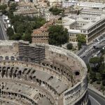 Imagen aérea del Coliseo de Roma