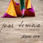 José Tomás, mano a mano en Málaga junto a Hermoso de Mendoza el 23 de agosto