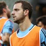 Roberto Soldado trota durante un entrenamiento de la Copa de Confederaciones, el pasado mes de junio