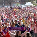 El Atlético ya está en el estadio