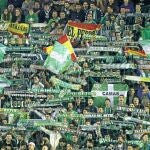 Los cánticos partieron de una zona de la grada conocida como «Supporters Gol Sur»