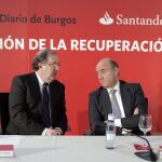 Juan Vicente Herrera, junto al Ministro de Guindos.