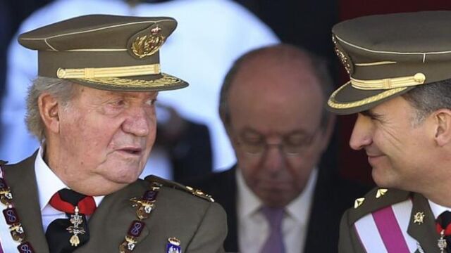 Don Juan Carlos y el Príncipe de Asturias, en el Monasterio de San Lorenzo de El Escorial (Madrid)