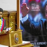 El presidente Maduro, durante su comparecencia en la Asamblea Nacional en Caracas