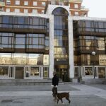 Sede del Banco de Madrid intervenido ayer por el Banco de España.