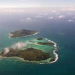 Imagen aérea de las islas Seychelles, en el Océano Índico