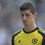 El belga Thibaut Courtois durante el partido