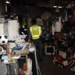 Imagen de uno de los almacenes registrados por la Guardia Civil