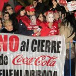 Trabajadores de Coca-Cola protestan en Madrid