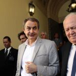 Jose Luis Rodríguez Zapatero con Miguel Ángel Moratinos en La Habana