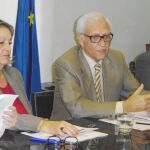El síndic de Comptes, Queralt, junto a Miró y Mira-Perceval