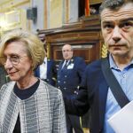 La líder de UPyD, Rosa Díez, y Toni Cantó, el martes en el Congreso de los Diputados