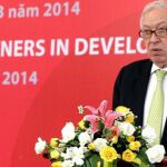 José Manuel García-Margallo, durante su intervención en un acto celebrado hoy en Hanoi.