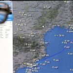 «Flyghtradar24» muestra el punto en el que se pierde la señal del Airbus estrellado en los Alpes