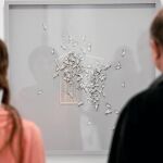 Algunas de las obras de la exposición «Frágil», de Cristina Almodóvar, que se encuentran en la galería Set Espai d'Art de Valencia