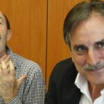 Alfredo Pérez Rubalcaba, con el entonces ministro de Trabajo del PSOE, Valeriano Gómez, en 2011.
