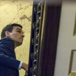 Pedro Sánchez, ayer, en el Congreso de los Diputados