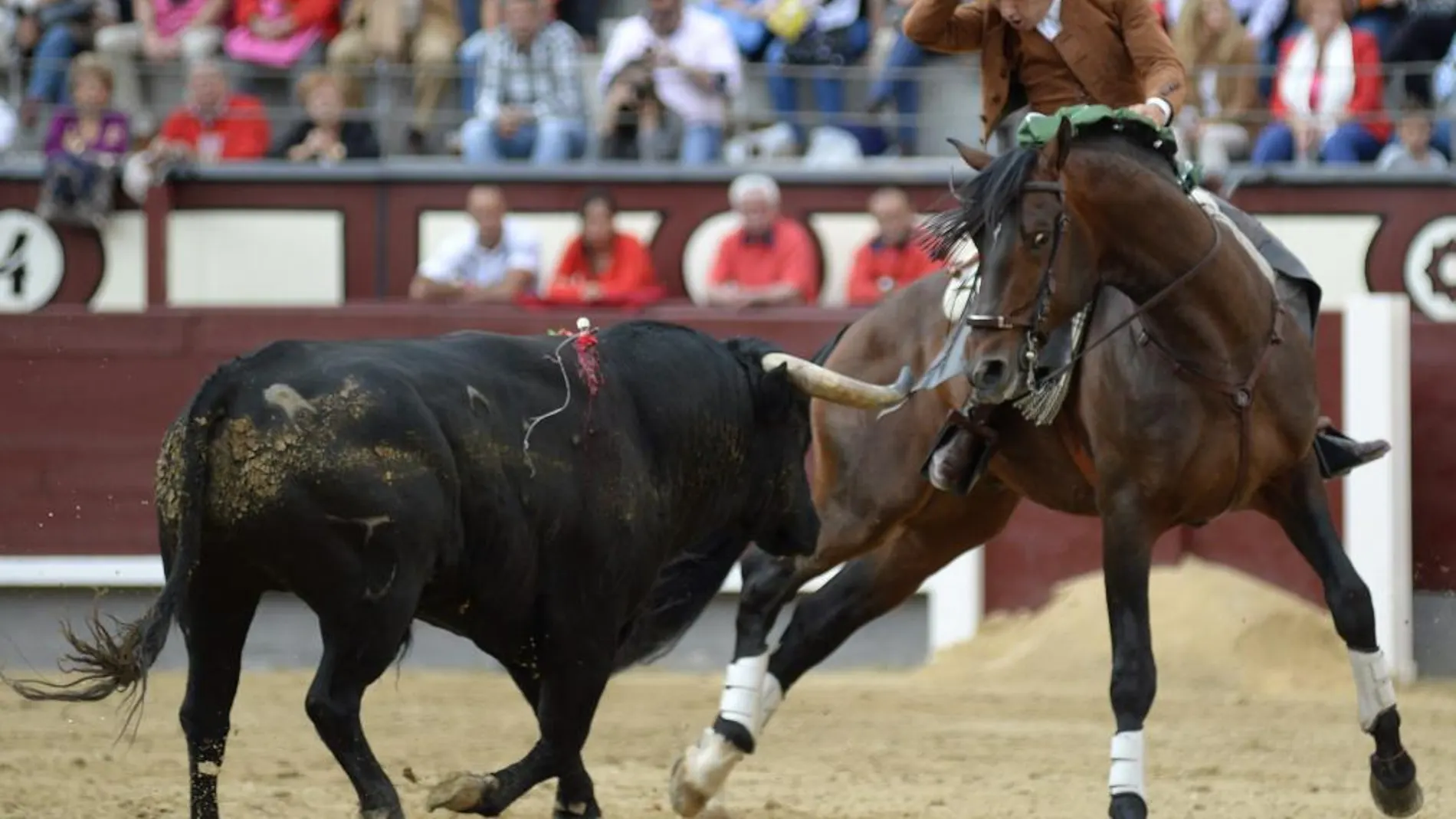 El rejoneador Diego Ventura, ayer en Las Ventas, que cortó un trofeo y recibió petición de otro