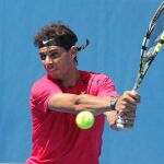 Rafael Nadal participa un entrenamiento. EFE